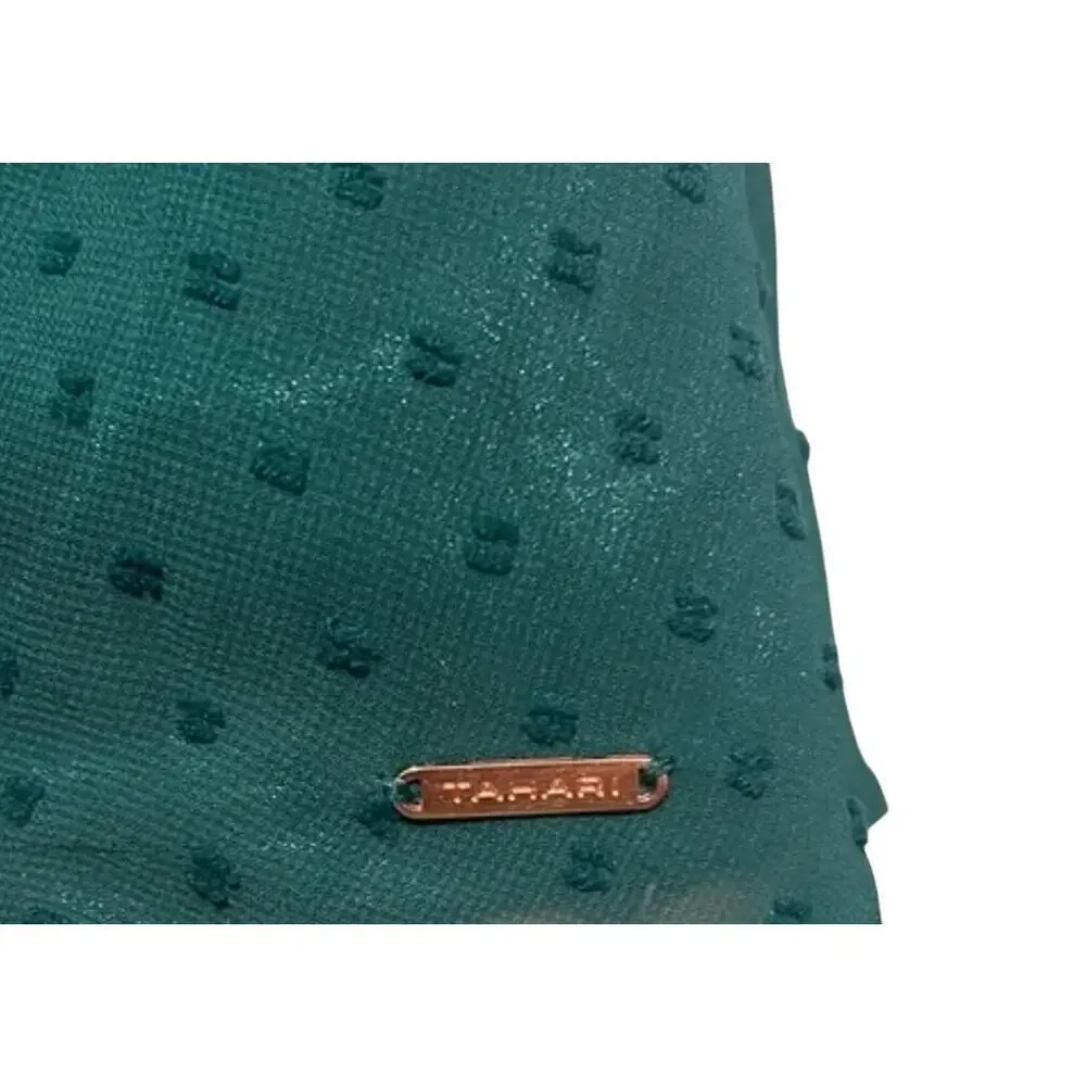 Tahari Deep Dark Green Polka Dot Dress Set Girls Size 4 New with Tags